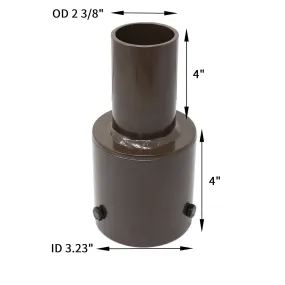 3in Square Pole Mount with 2-3/8in O.D. Tenon