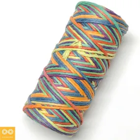 6-Strand Unwaxed Dyed Rainbow 100% Organic Hemp Twine