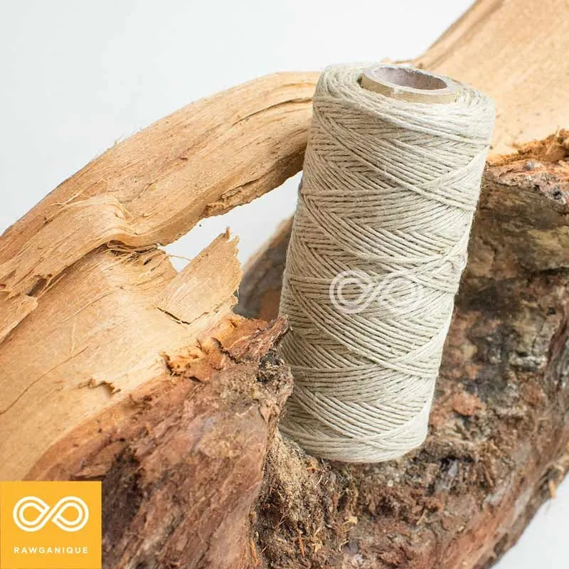 6-Strand Unwaxed Hemp Twine (400') (Undyed)