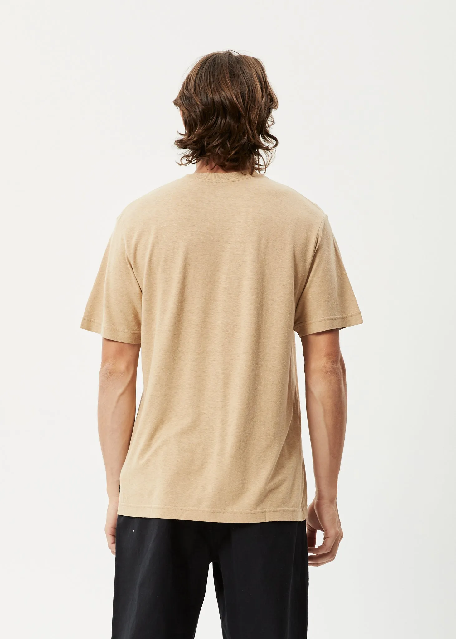 AFENDS Mens Heatwave - Retro Graphic Logo T-Shirt - Tan