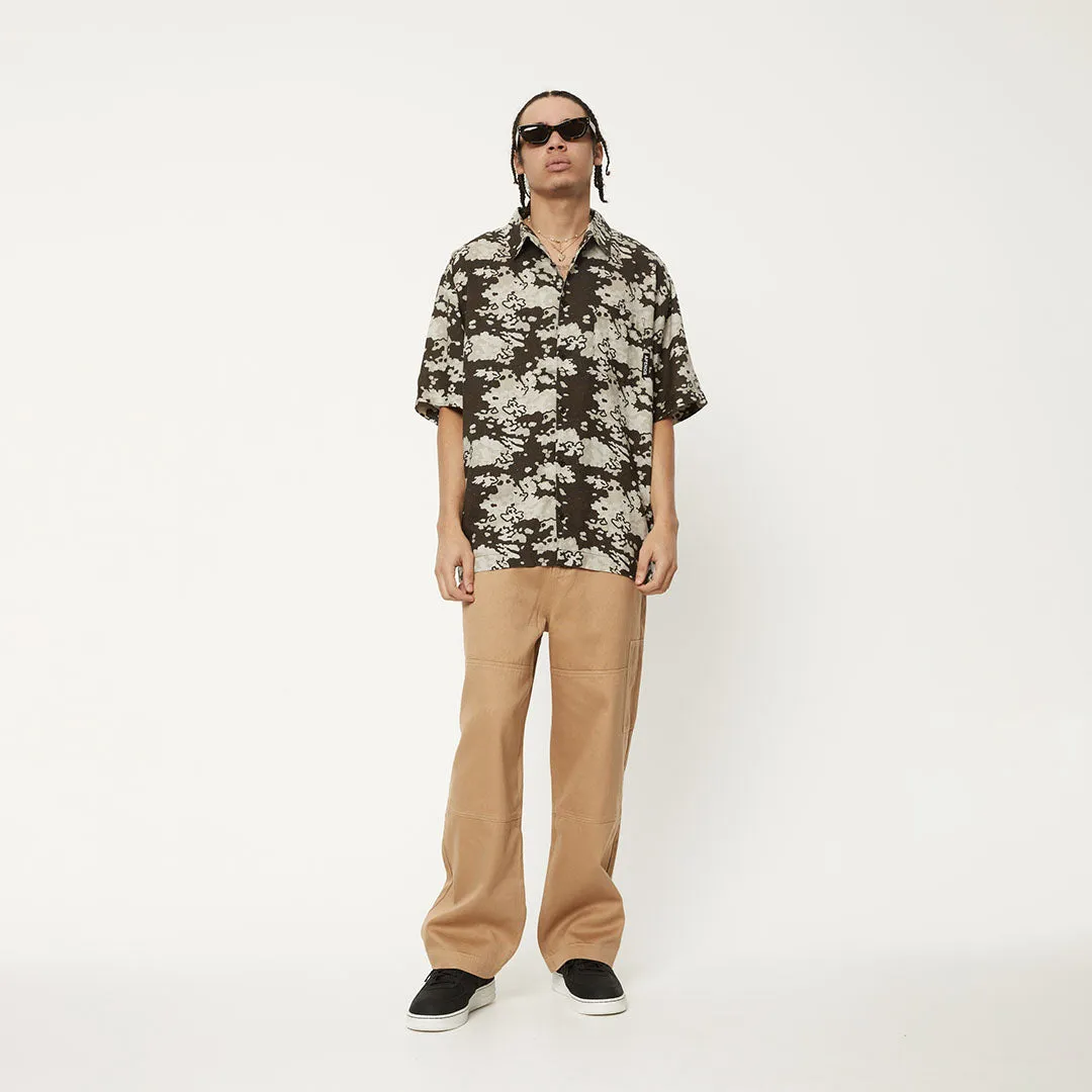 AFENDS Mens Jungle - Short Sleeve Shirt - Earth Camo