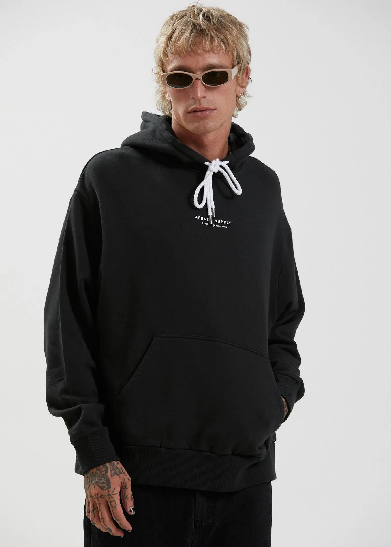 Afends Mens Supply - Recycled Hoodie - Black