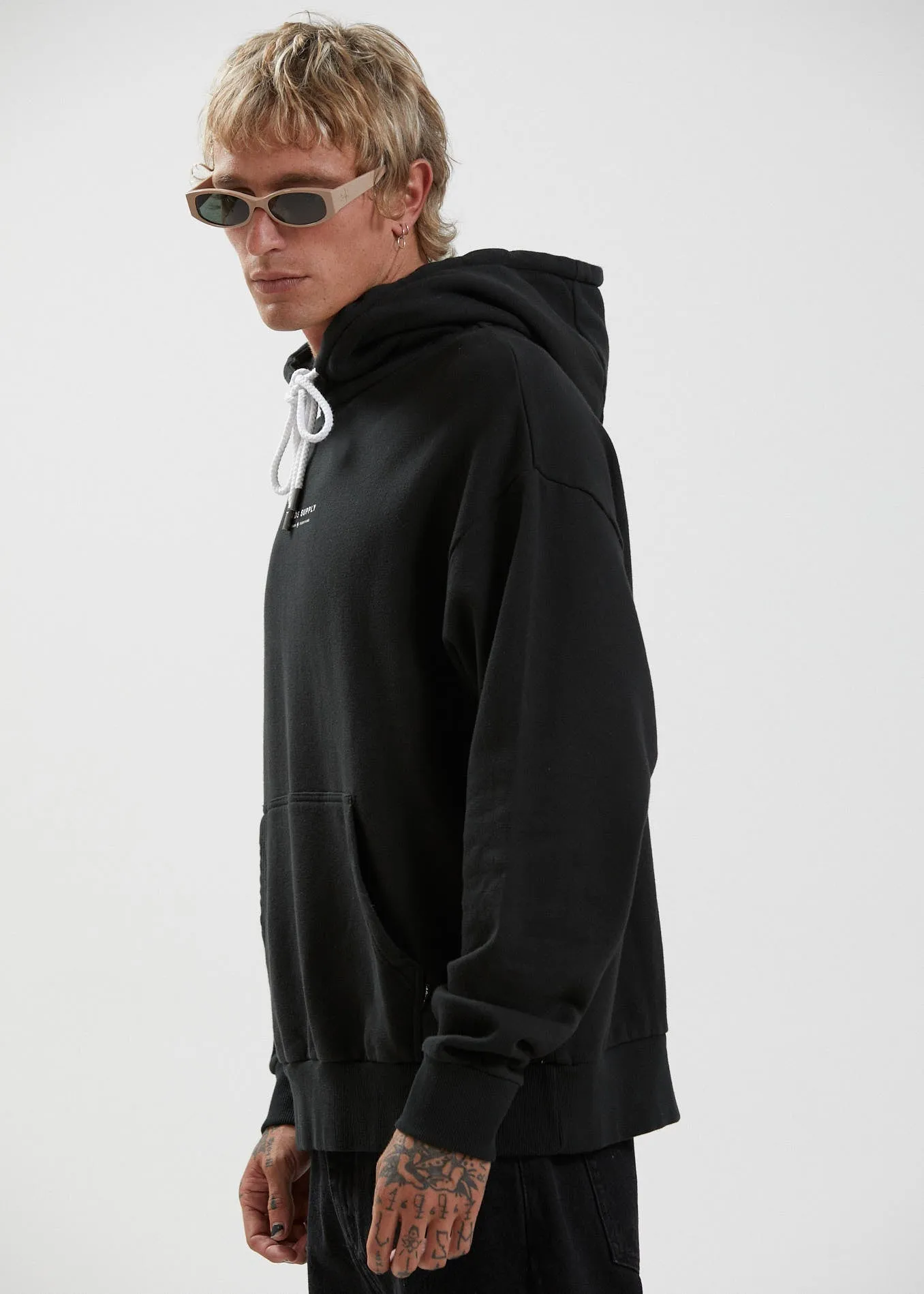 Afends Mens Supply - Recycled Hoodie - Black