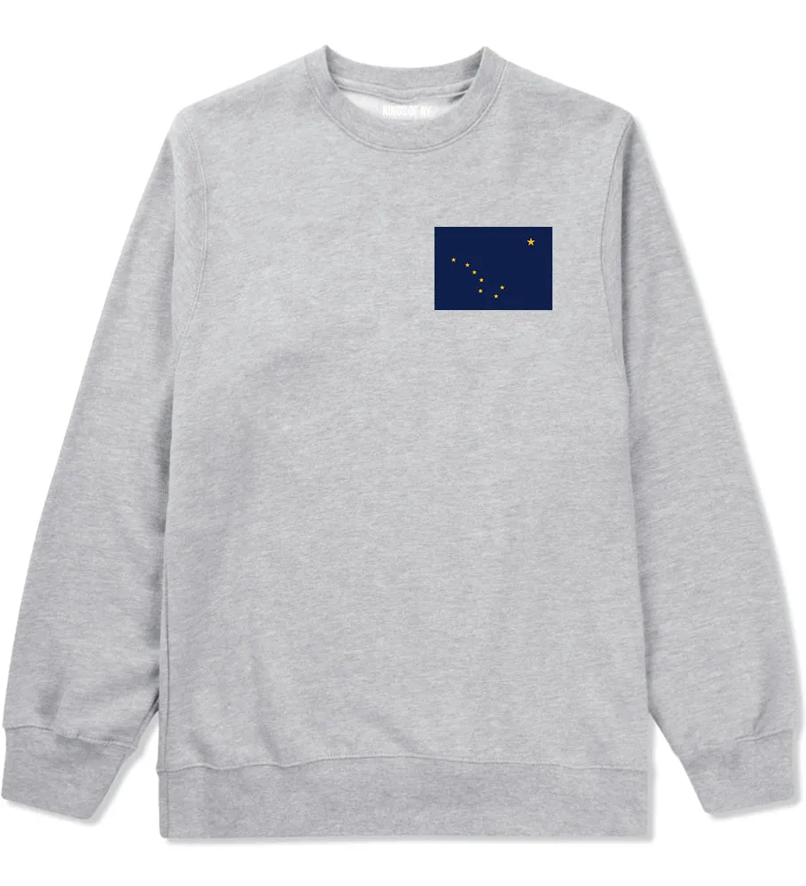 Alaska State Flag AK Chest Mens Crewneck Sweatshirt