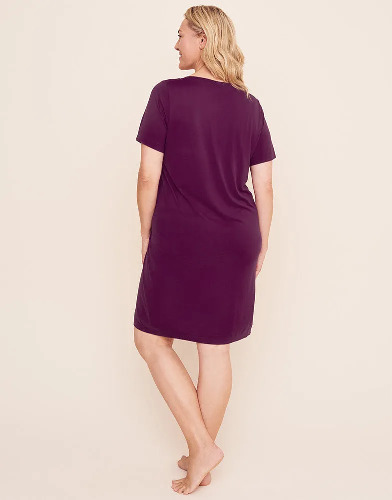 Anti-Flush Short Sleeve Night Dress