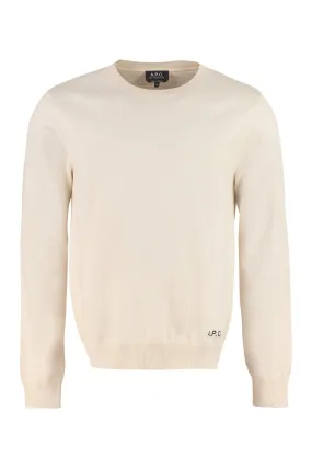 A.P.C. Logo Embroidered Crewneck Knitted Jumper