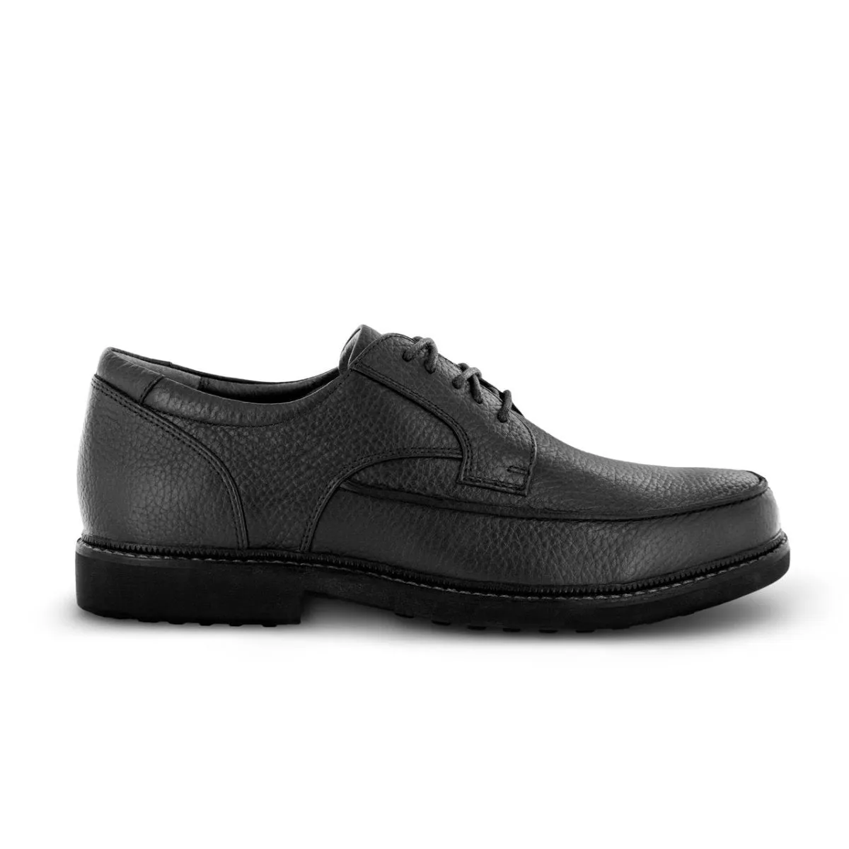 Apex Lexington Moc Toe Men's Oxford Dress Shoe In Black