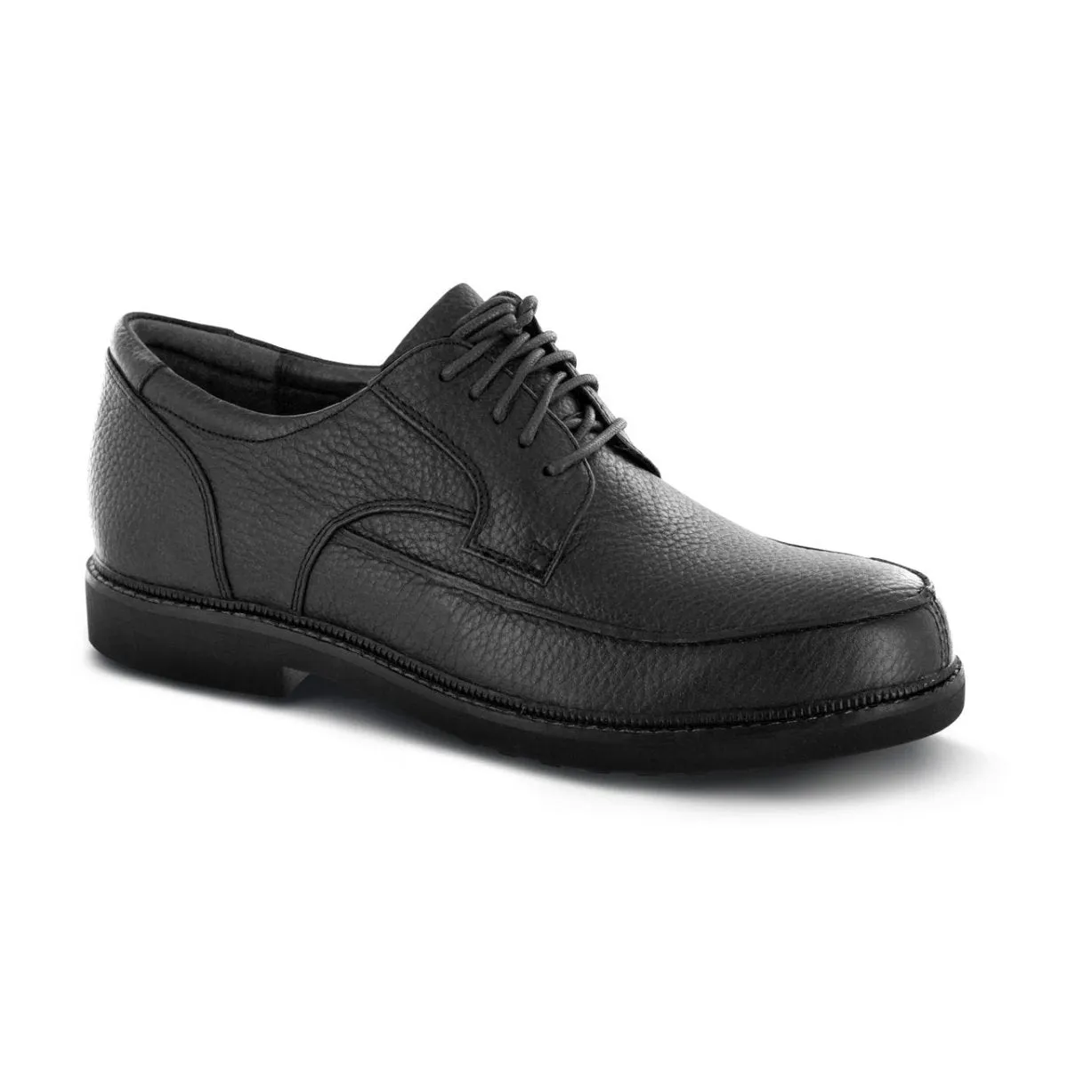 Apex Lexington Moc Toe Men's Oxford Dress Shoe In Black