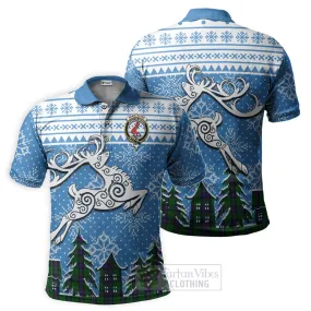 Armstrong Clan Christmas Polo Shirt Celtic Reindeer Style