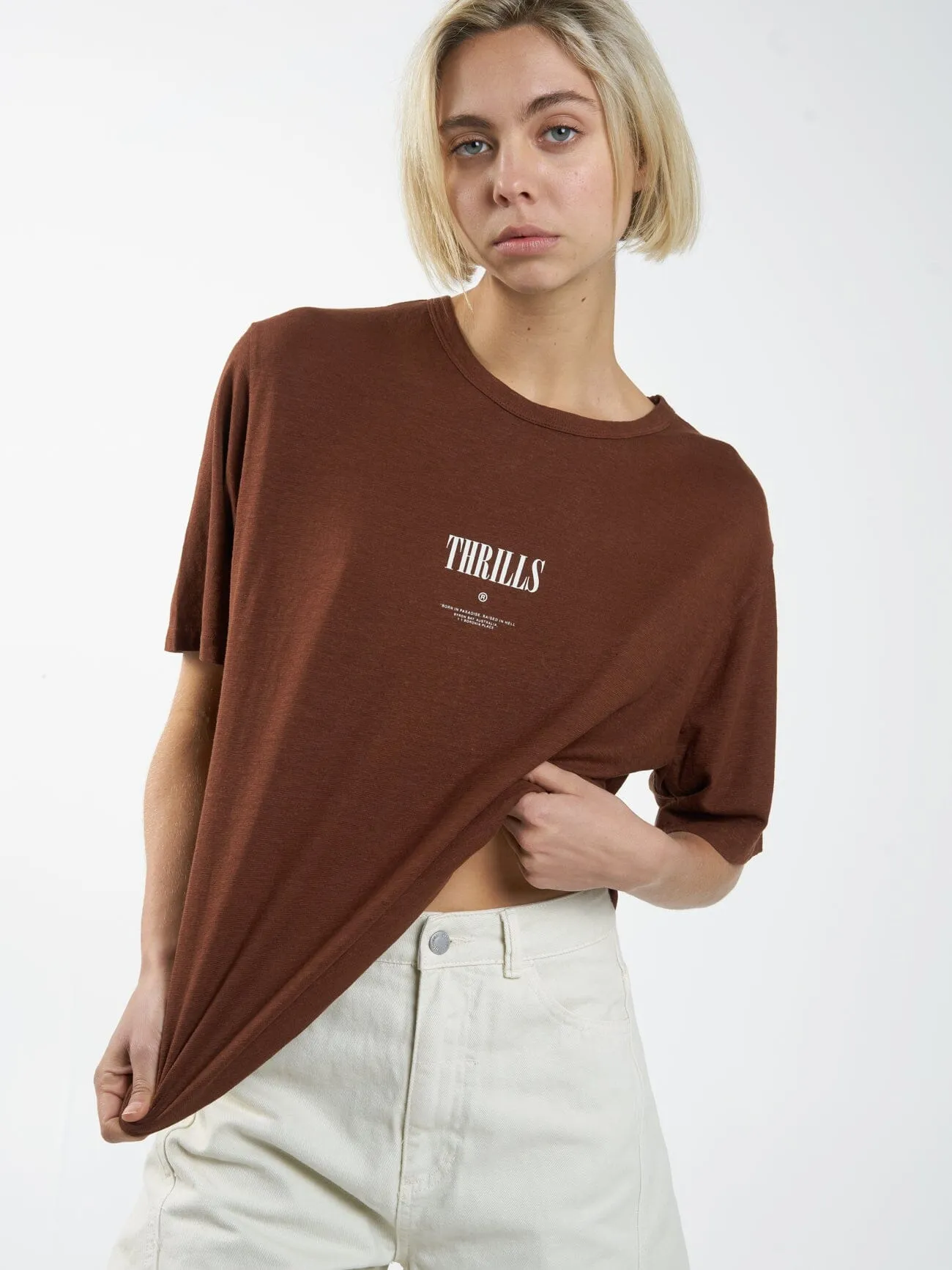 As You Are Hemp Box Tee - Chestnut