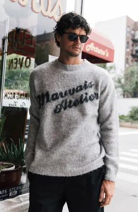 Atelier Oversized Brushed Knit Jumper in Grey