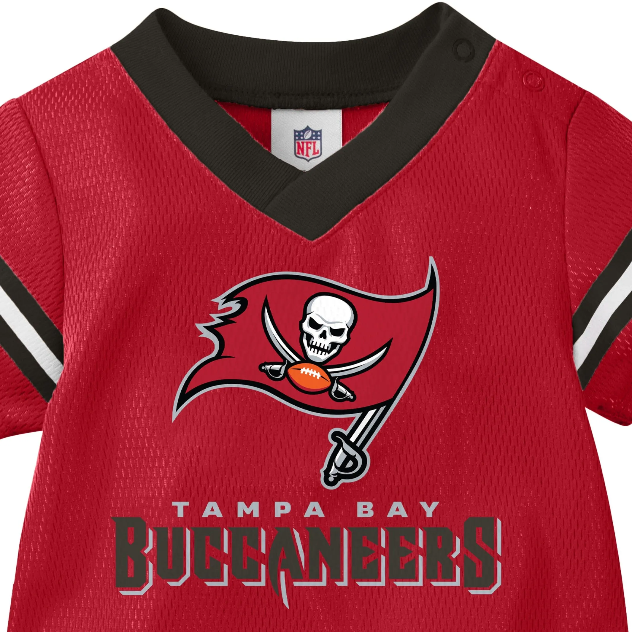 Baby Boys Buccaneers Short Sleeve Jersey Bodysuit