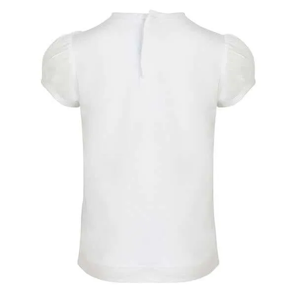 BABY GIRLS CAP SLEEVE T-SHIRT - WHITE