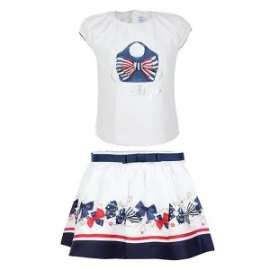 BABY GIRLS  TOP AND SKIRT SET - WHITE