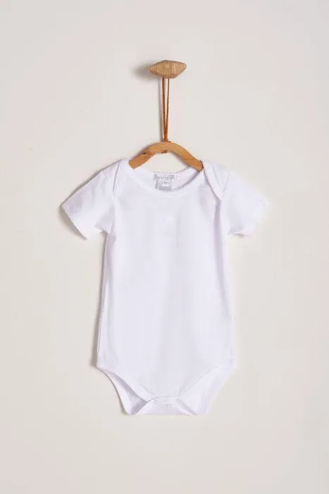 Babycottons Logo Short Sleeve Bodysuit 2-Pack White