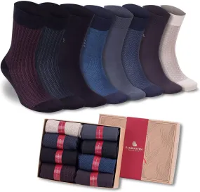 Bambooven Men’s Lightweight Dress & Trouser Socks – (8 Pack) 543