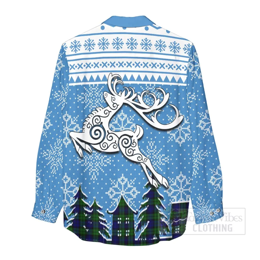 Bannatyne Clan Christmas Women's Casual Shirt Celtic Reindeer Style