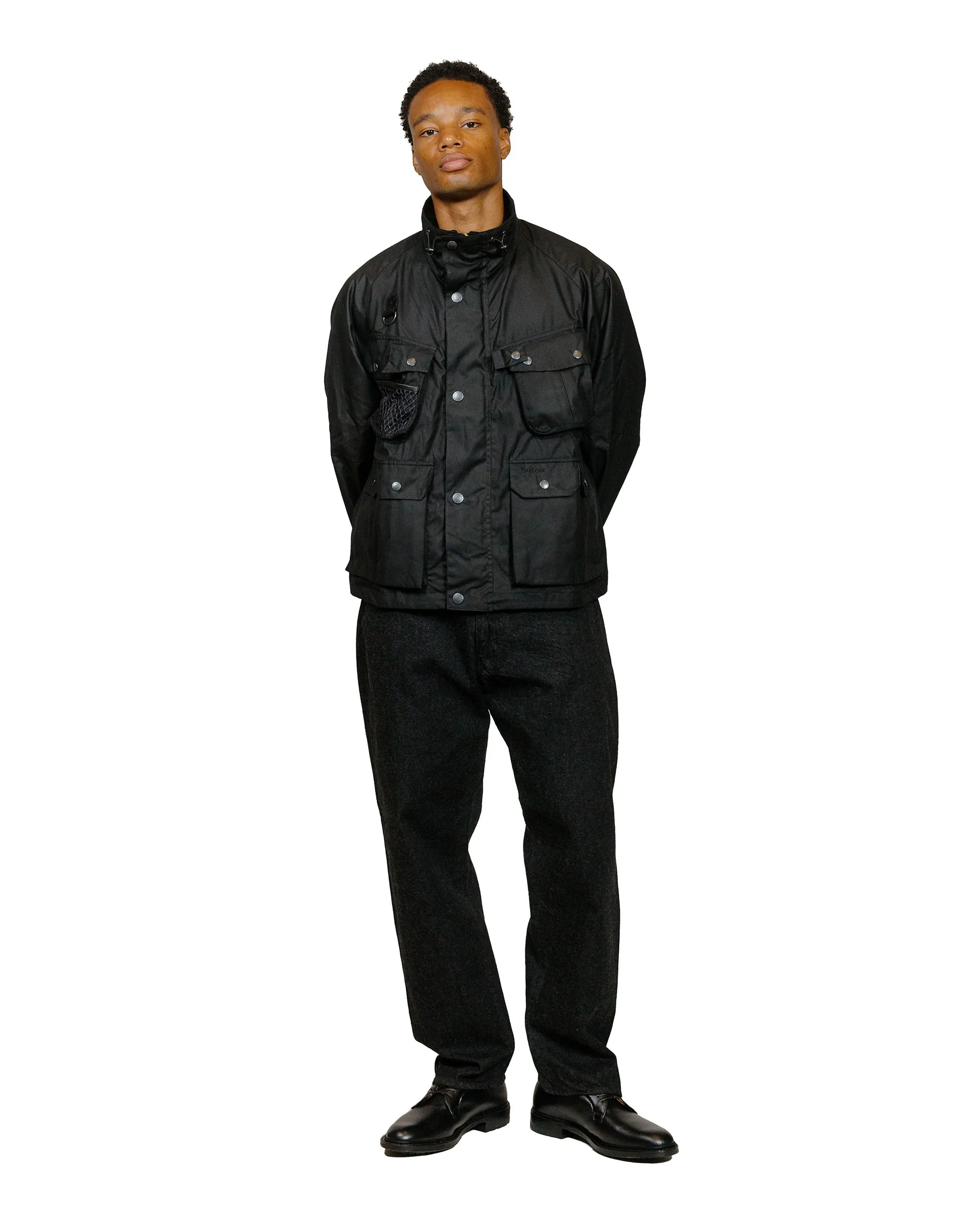 Barbour Modified Dryfly Waxed Jacket Black