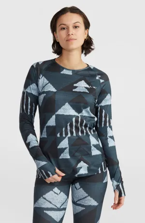 Baselayer Top | Blue Triangle Ikat