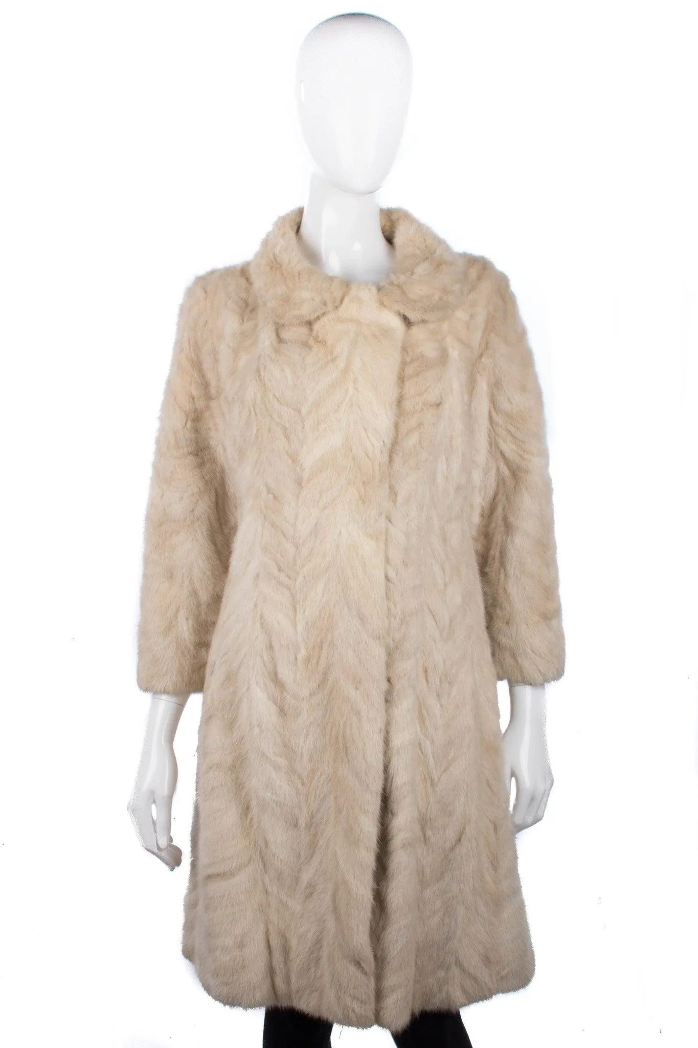 Beautiful vintage cream fur coat