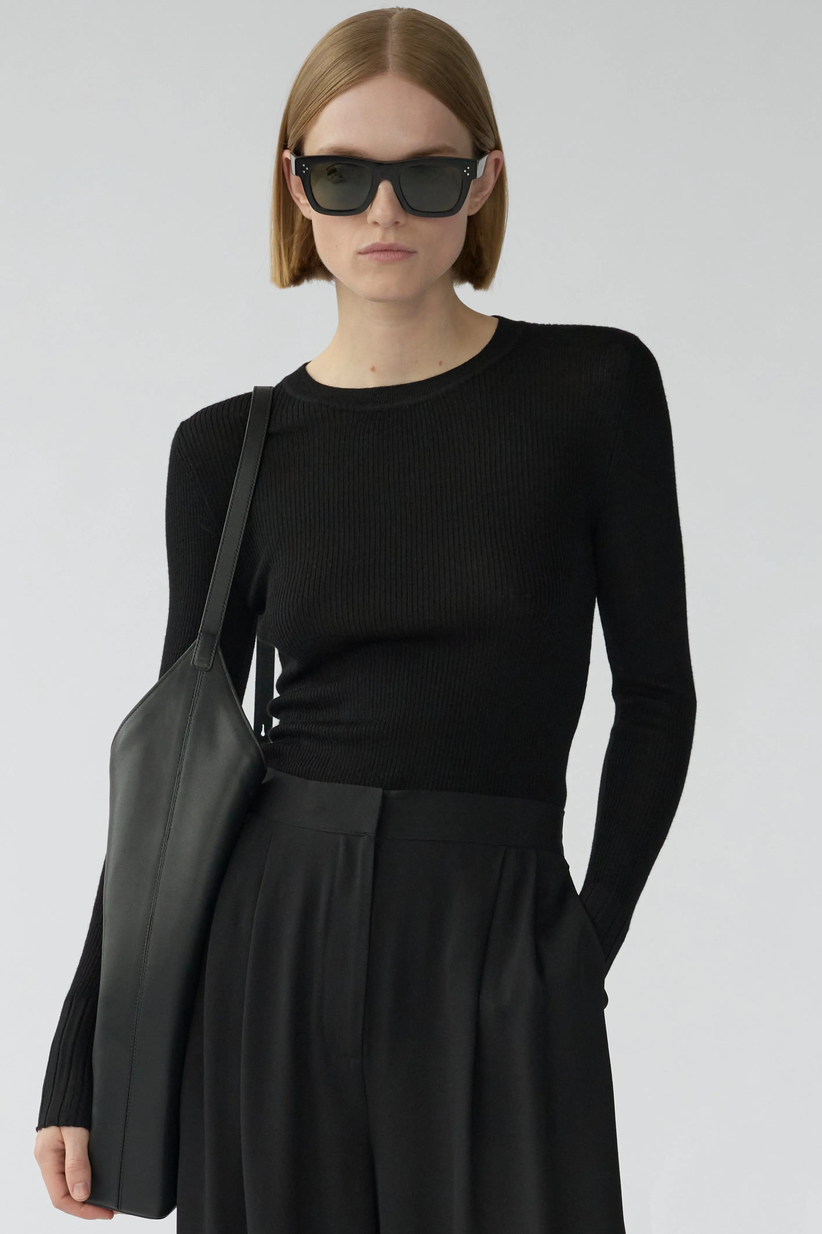 BILLIE KNIT - BLACK - SILK/WOOL