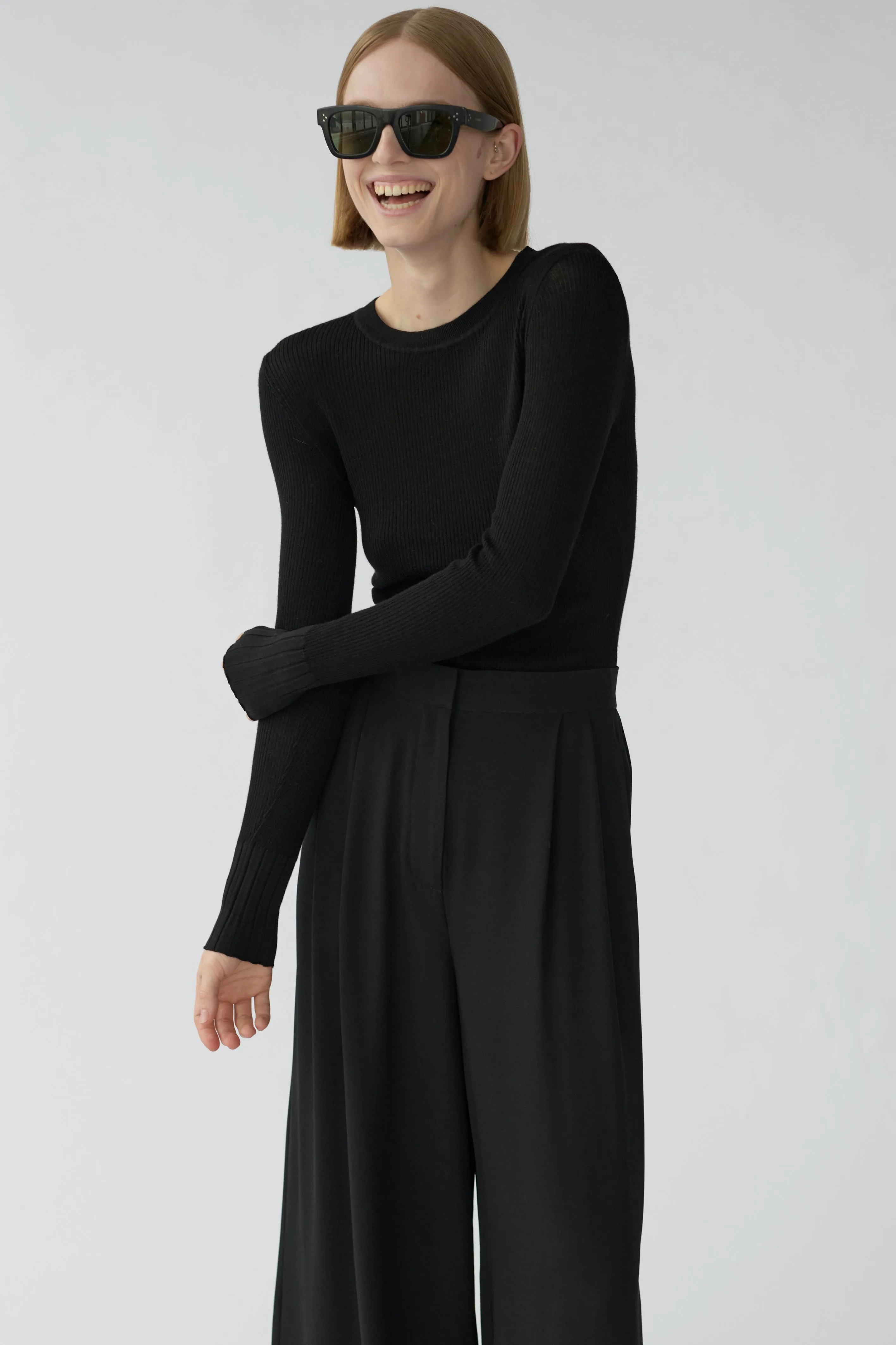 BILLIE KNIT - BLACK - SILK/WOOL