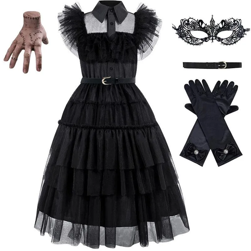 Black Elegant Princess Dress - Perfect for Every Little Princess Halloween cosplay costumes