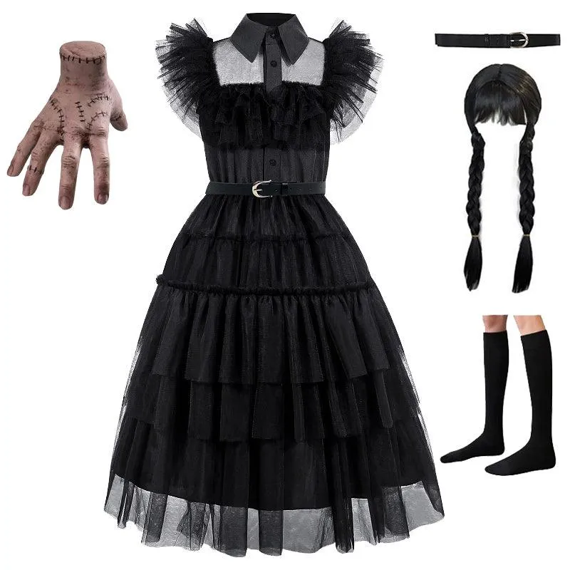 Black Elegant Princess Dress - Perfect for Every Little Princess Halloween cosplay costumes