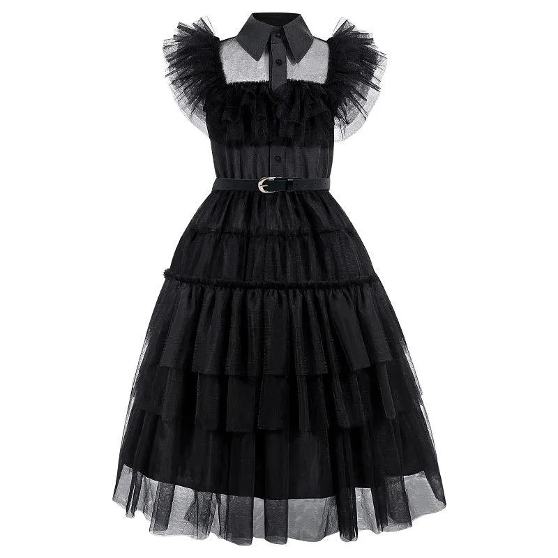 Black Elegant Princess Dress - Perfect for Every Little Princess Halloween cosplay costumes