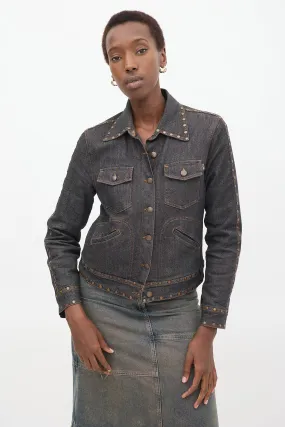 Black Studded Denim Jacket