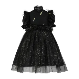 BLACK TULLE GIRLS BALL DRESS