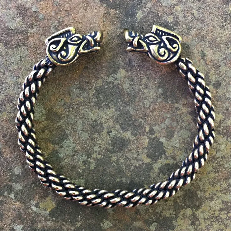 Boar Bracelet (Medium Braid) - Bronze or Silver