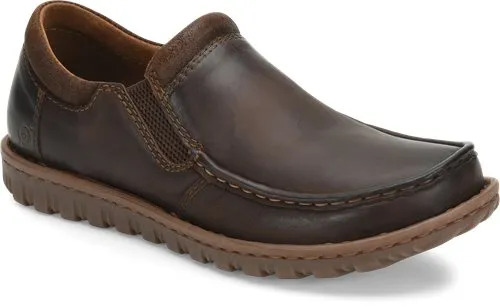 'Born' Men's Gudmund Leather Slip On - Dk. Brown