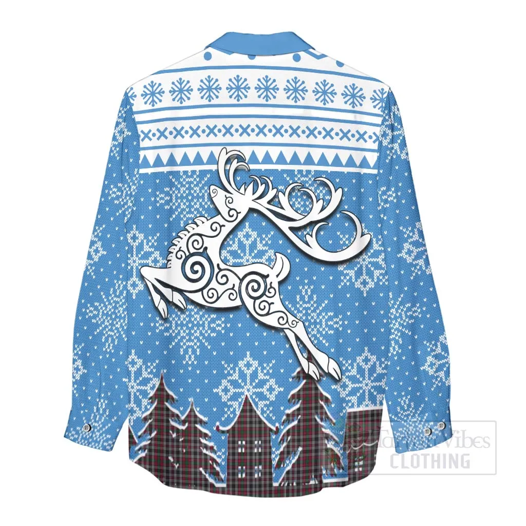 Borthwick Clan Christmas Women's Casual Shirt Celtic Reindeer Style