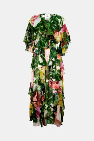 botanical frill dress