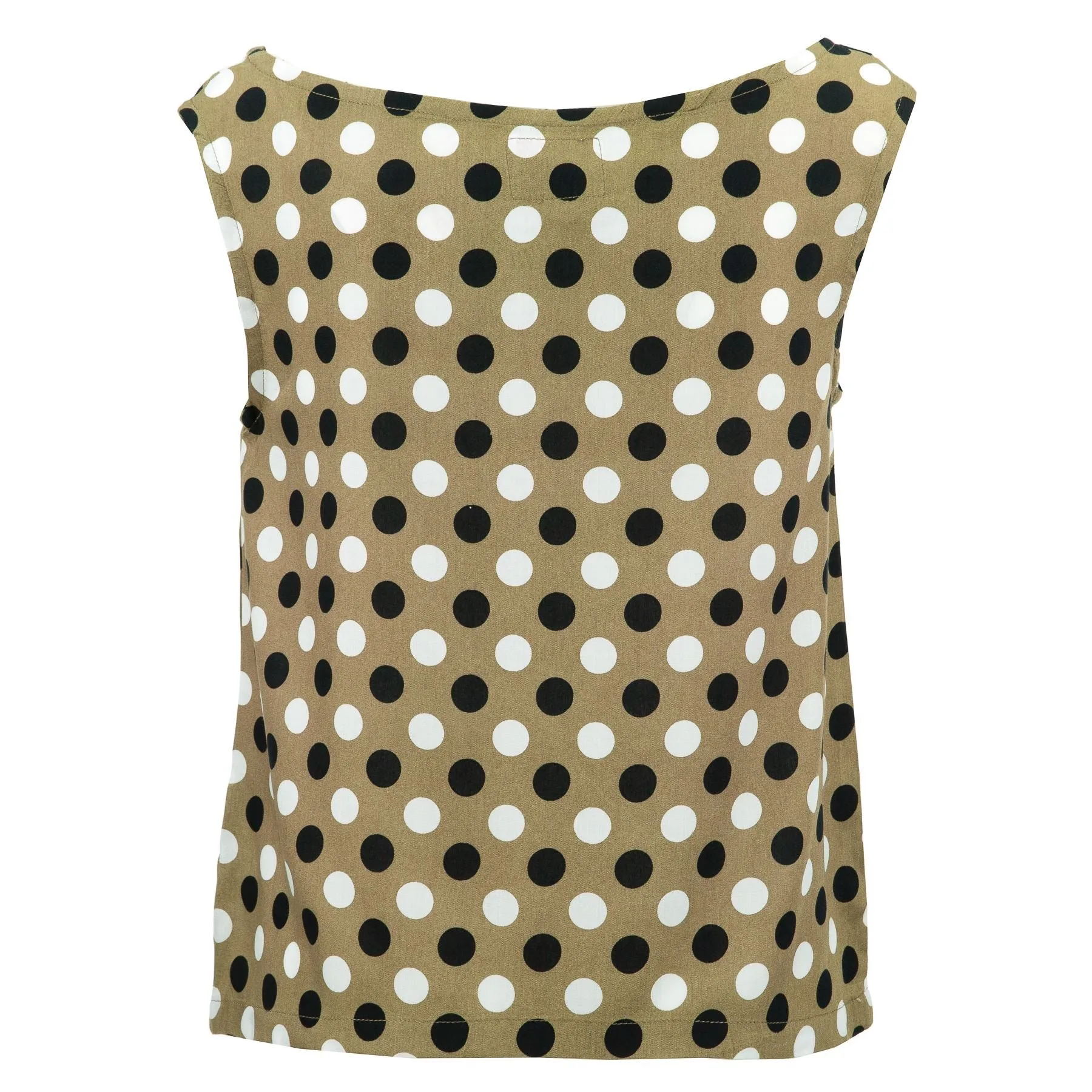 Box Top - Brown Polka