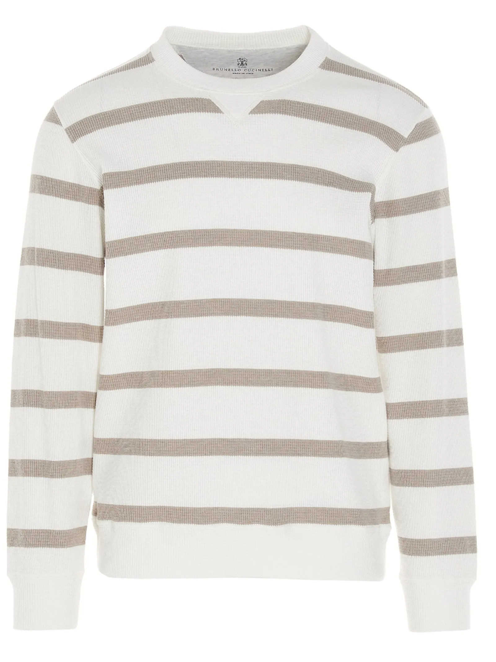 Brunello Cucinelli Striped Crewneck Knit Jumper