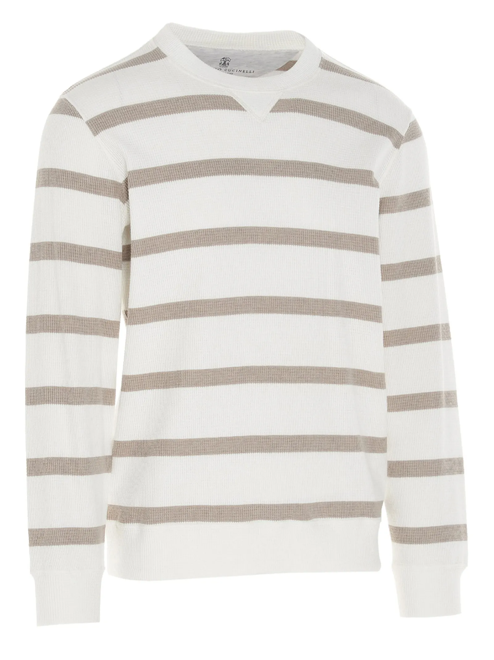 Brunello Cucinelli Striped Crewneck Knit Jumper