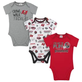 Buccaneers Baby Boys 3-Pack Short Sleeve Bodysuit