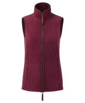 Burgundy/Brown - Women’s artisan fleece gilet