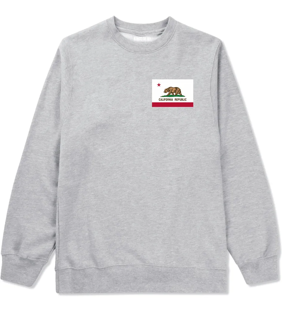 California State Flag CA Chest Mens Crewneck Sweatshirt