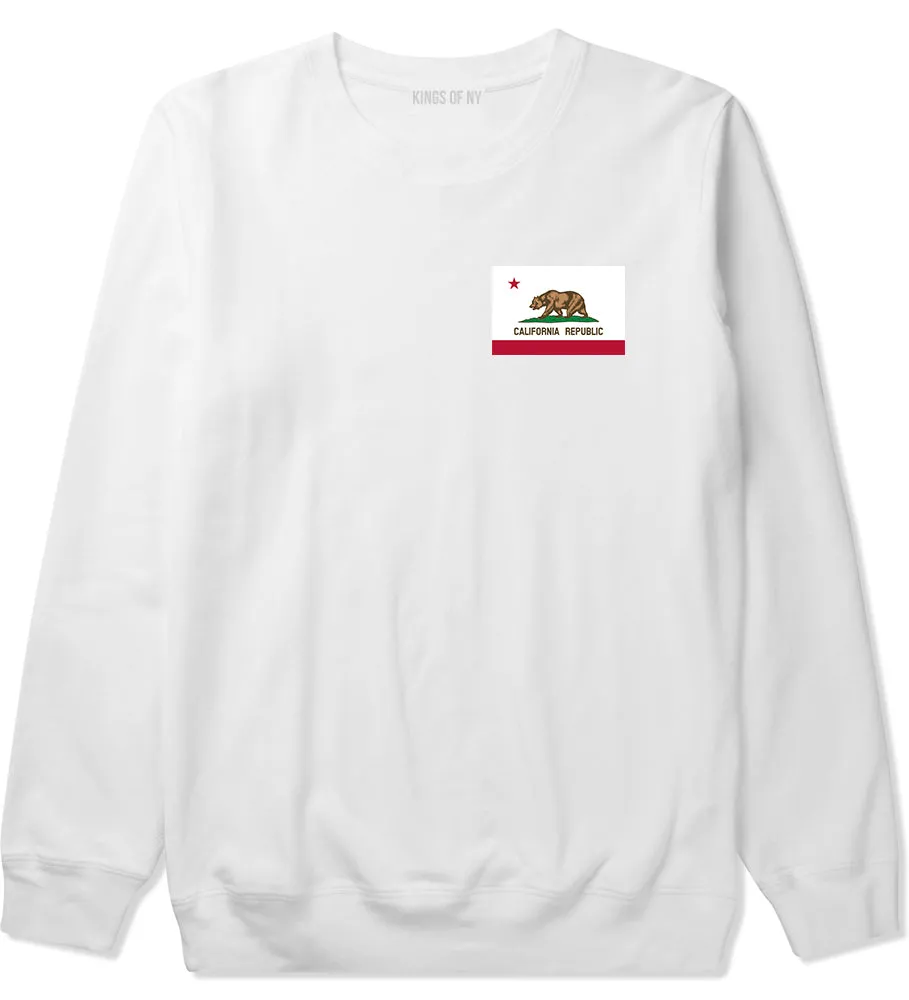 California State Flag CA Chest Mens Crewneck Sweatshirt