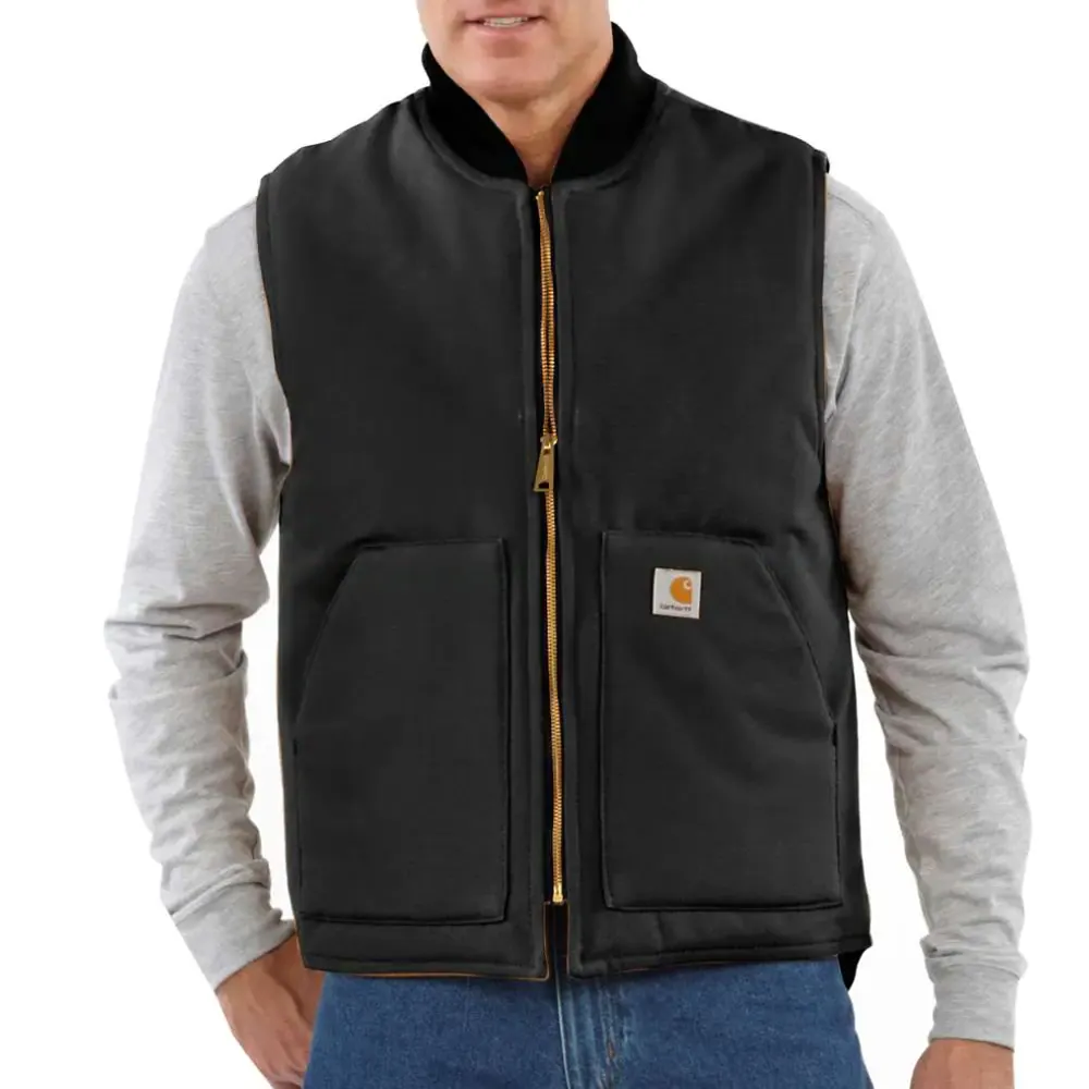 Carhartt V01 Relaxed Fit Firm Duck Insulated Rib Collar Vest Gilet