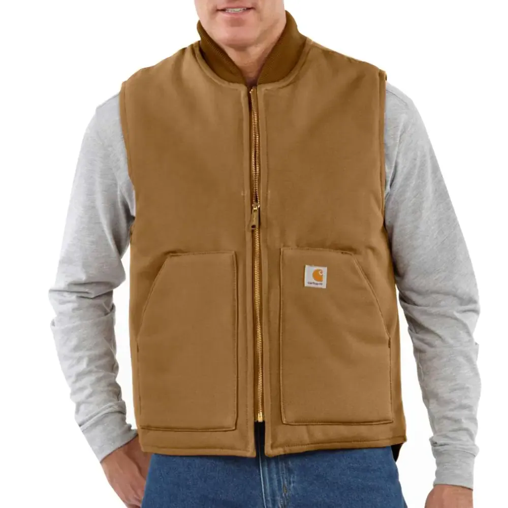 Carhartt V01 Relaxed Fit Firm Duck Insulated Rib Collar Vest Gilet