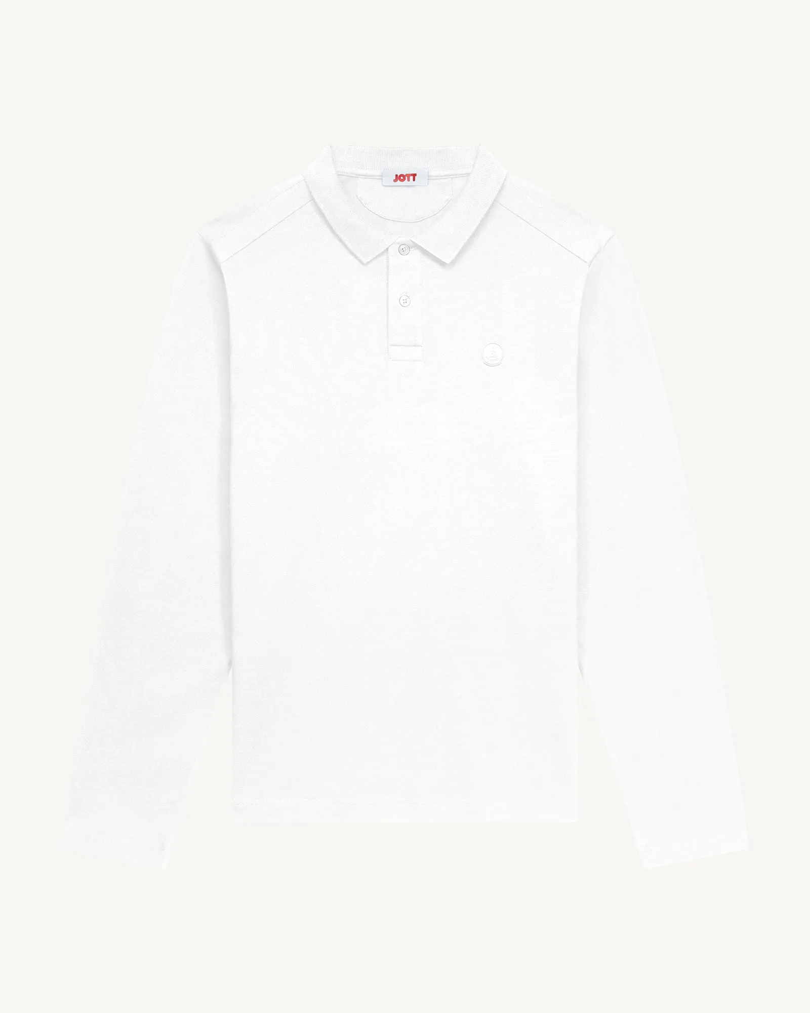 Carlos cotton long-sleeved polo shirt White