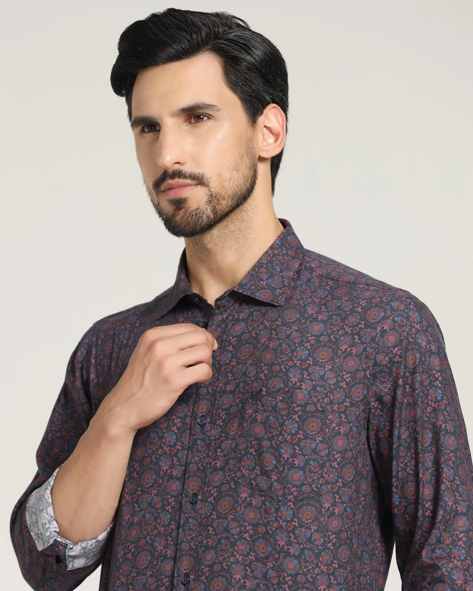 Casual Purple Printed Shirt - Skye