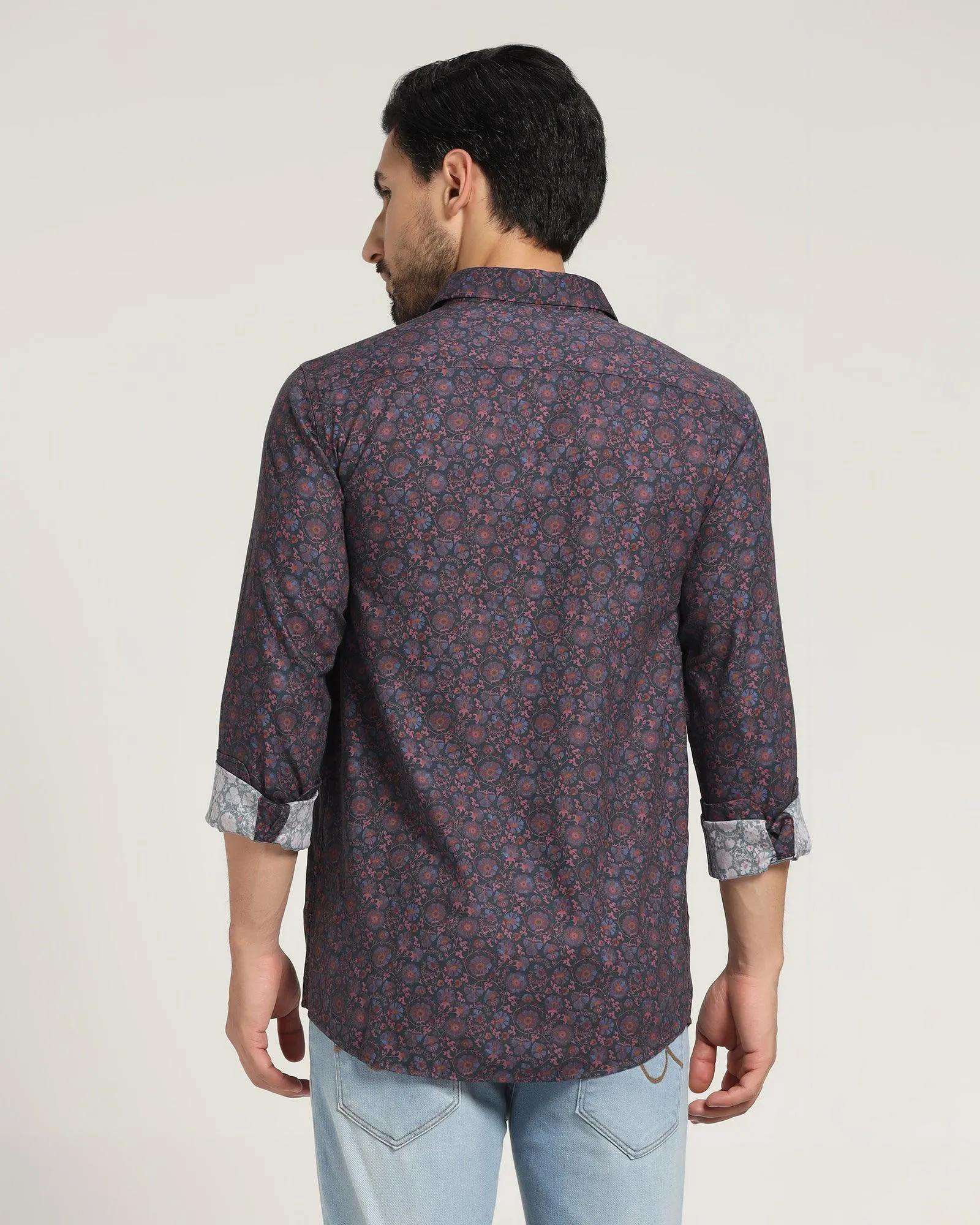 Casual Purple Printed Shirt - Skye