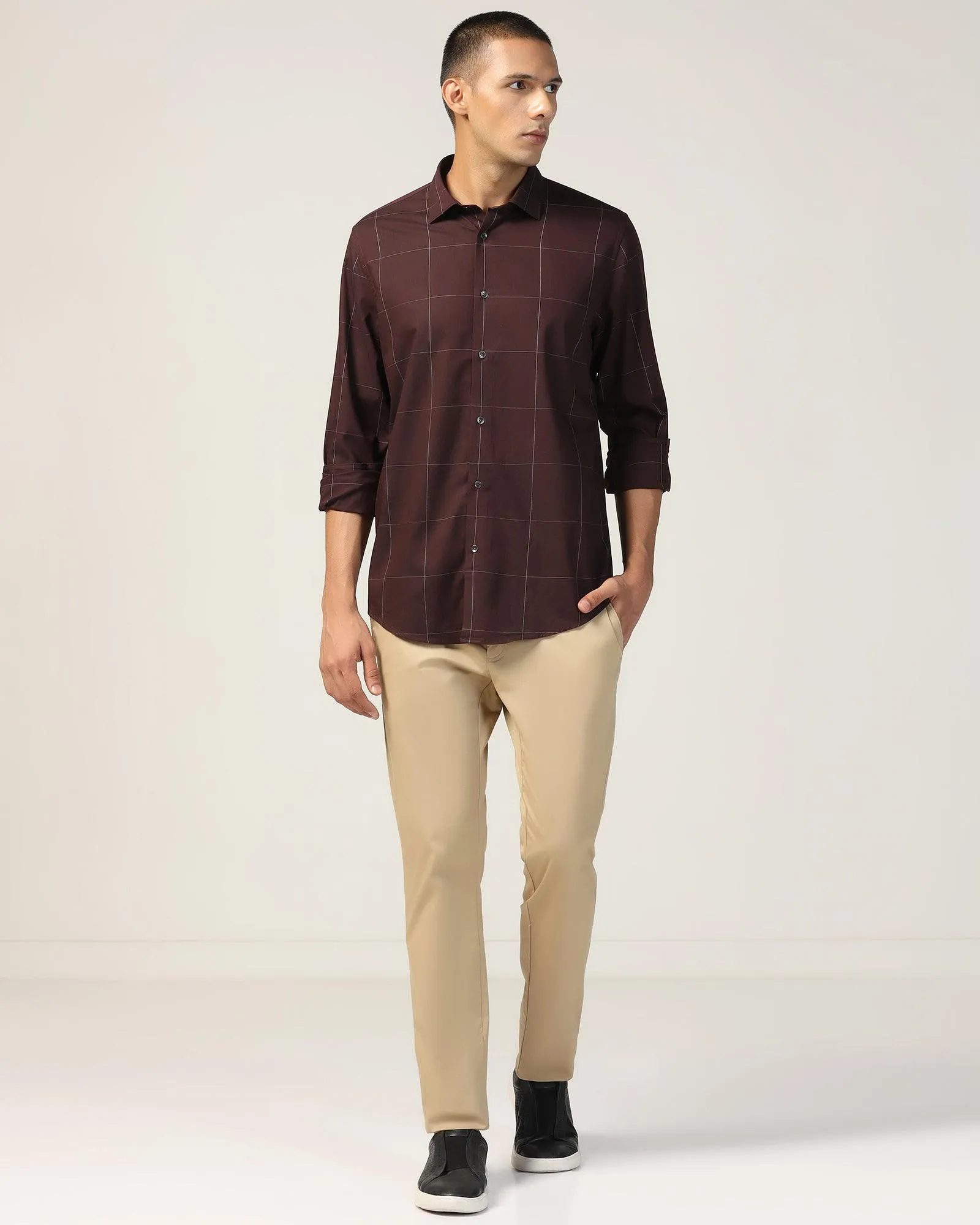 Casual Wine Check Shirt - Meester