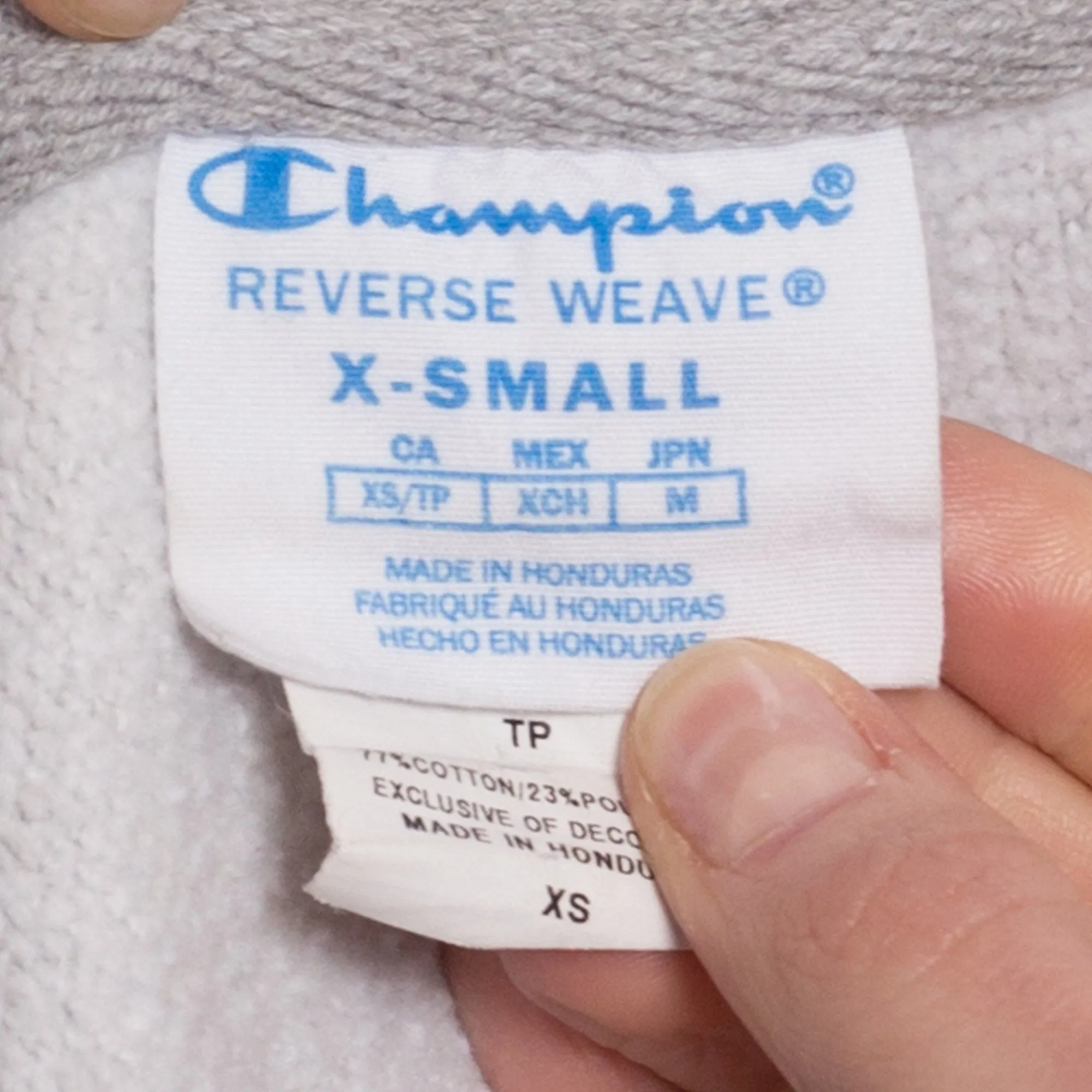 Champion Heather Grey Cropped Sweatshirt - Extra Small