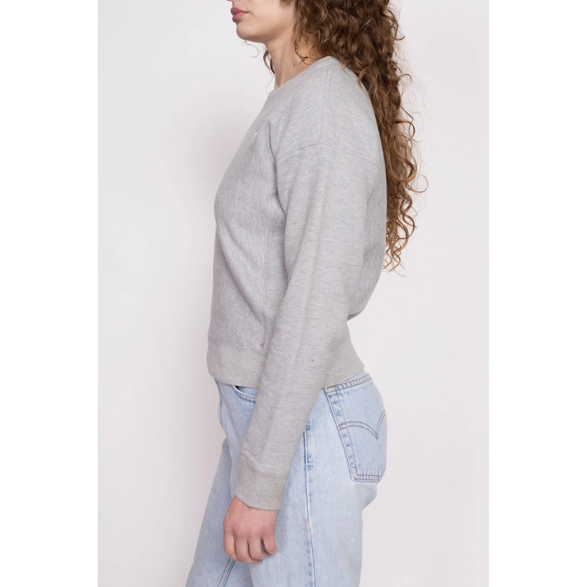 Champion Heather Grey Cropped Sweatshirt - Extra Small